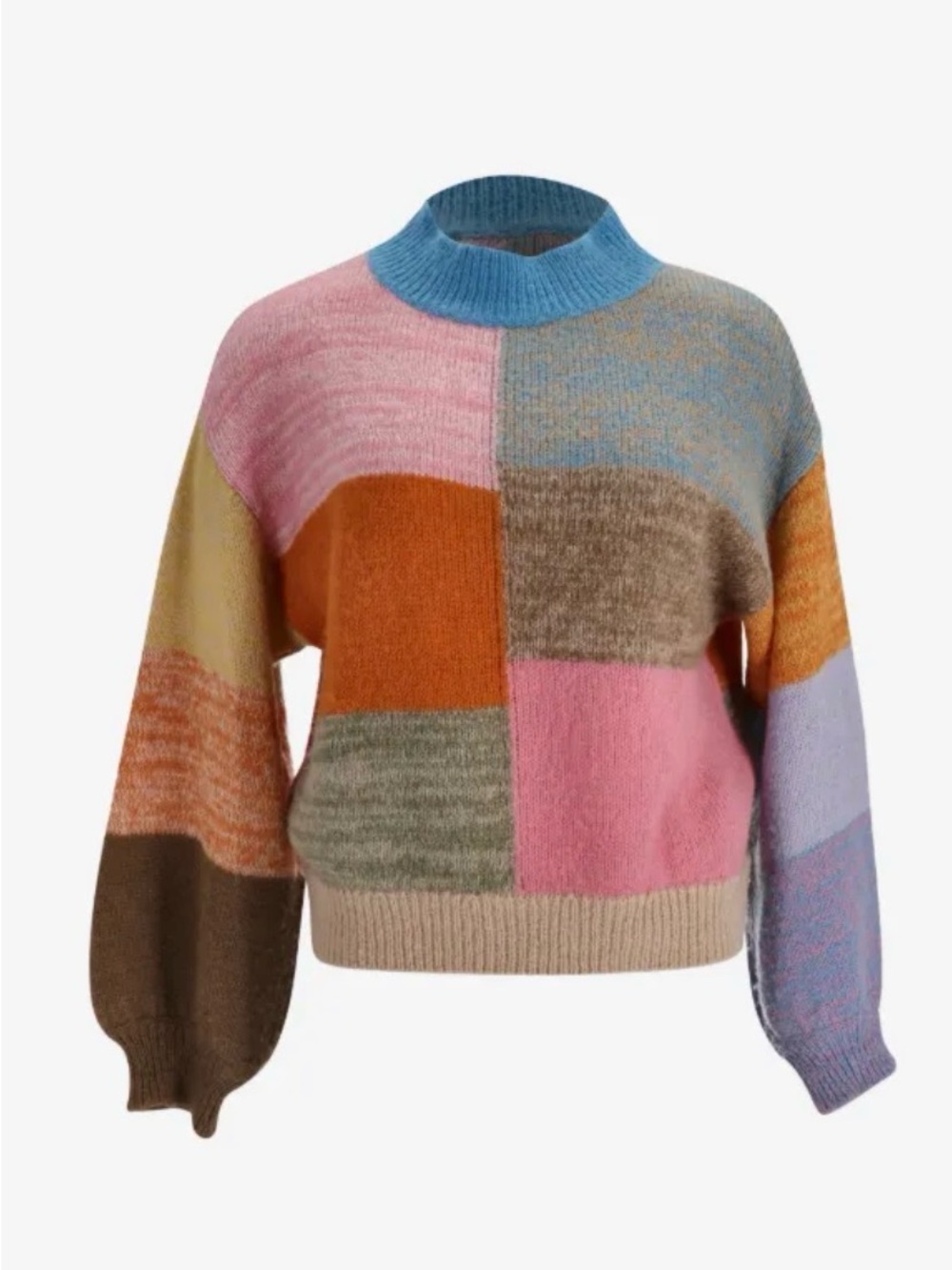 STINE GOYA Adonis Sweater - Multi-Color Patchwork Alpaca